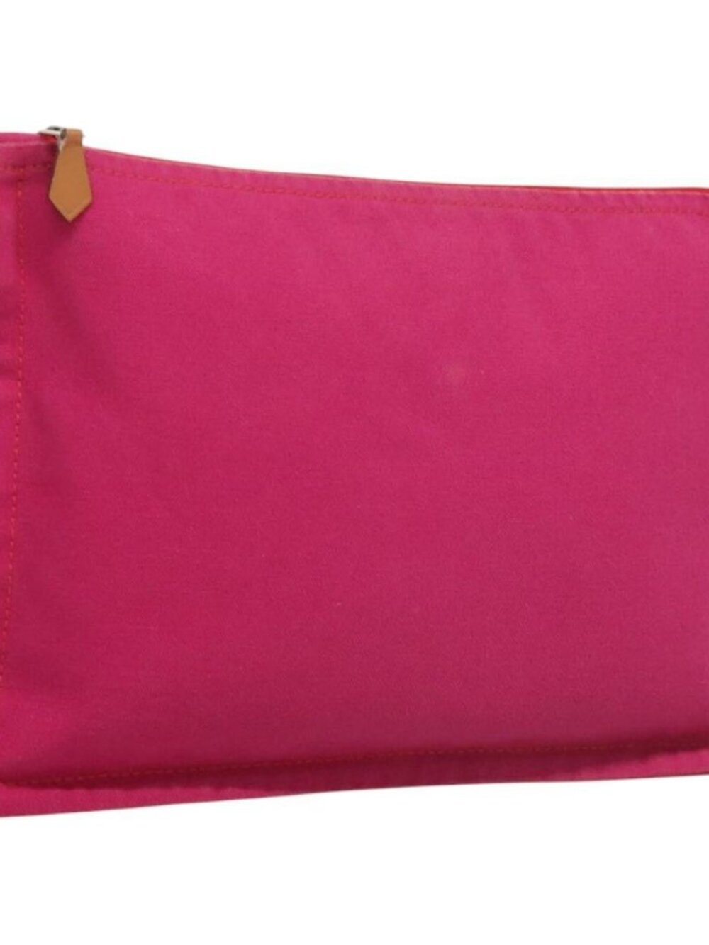 HERMES Bora Bora Pouch MM Pouch Canvas Pink Silver Auth ac3752